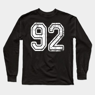 Number 92 Grungy in white Long Sleeve T-Shirt